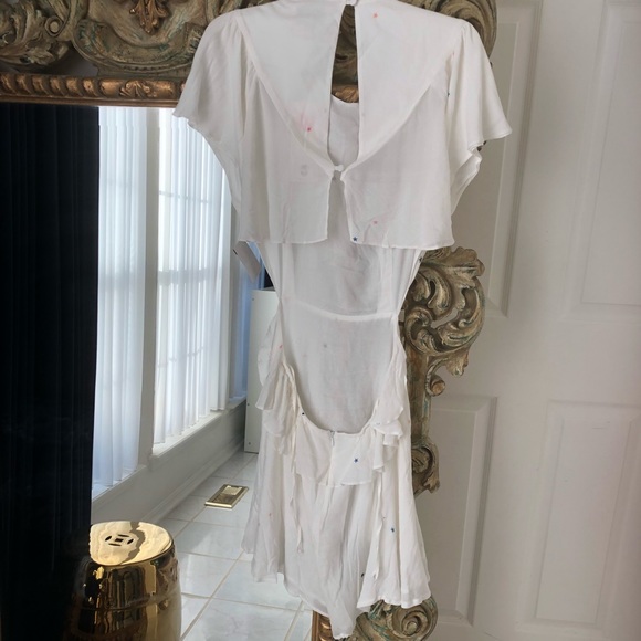 Wildfox Cut out back Red Blue Star Print Dress - Picture 4 of 8